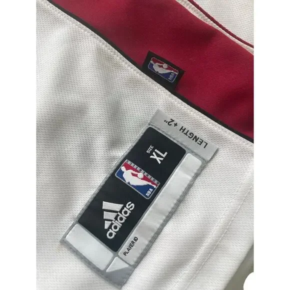 ADIDAS NBA MIAMI HEAT BOSH #1 JERSEY STITCHED WHITE RED SZ XL 2011 BASKETBALL